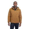 Men's London Fog Flex Stretch Hooded Puffer Coat -Outdoor Clothing Sales 5935033 Brown