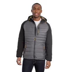 Men's London Fog Hybrid Hooded Packable Jacket -Outdoor Clothing Sales 5935034 Black