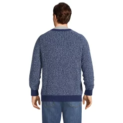 Big & Tall Lands' End Cotton Drifter Saddle Shaker Sweater -Outdoor Clothing Sales 5946581 ALT