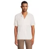 Big & Tall Lands' End Slub Button-Down Shirt -Outdoor Clothing Sales 5946582 Ivory