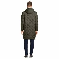 Men's Lands' End Insulated Quilted Primaloft ThermoPlume Coat -Outdoor Clothing Sales 5946686 ALT