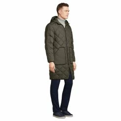 Men's Lands' End Insulated Quilted Primaloft ThermoPlume Coat -Outdoor Clothing Sales 5946686 ALT2