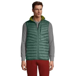 Big & Tall Lands' End Ultra Lightweight Down Vest -Outdoor Clothing Sales 5954592 Deep Woodland Green