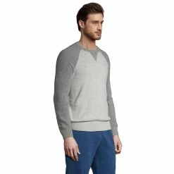 Men's Lands' End Cashmere Mixed Stitch Sweater -Outdoor Clothing Sales 5960469 ALT2