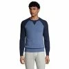 Men's Lands' End Cashmere Mixed Stitch Sweater -Outdoor Clothing Sales 5960469 Medium Blue Heather