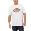 Big & Tall Dickies Tri-Color Logo Graphic Tee -Outdoor Clothing Sales 5997471 White