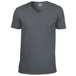 Mens Soft Style V-Neck Short Sleeve T-Shirt -Outdoor Clothing Sales 6030788 Charcoal