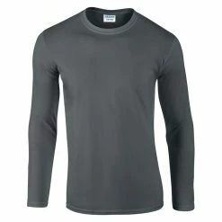 Mens Soft Style Long Sleeve T-Shirt -Outdoor Clothing Sales 6030837 Charcoal