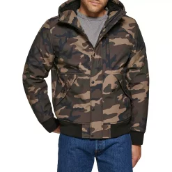 Men's Levi's® Mixed Media Hooded Bomber Jacket -Outdoor Clothing Sales 6033022 Camouflage