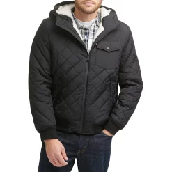 Men's Levi's® Quilted Sherpa-Lined Bomber Jacket -Outdoor Clothing Sales 6033027 Black