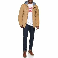 Men's Levi's® Corduroy Sherpa-Lined Hooded Shacket -Outdoor Clothing Sales 6033032 ALT4