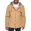 Men's Levi's® Corduroy Sherpa-Lined Hooded Shacket -Outdoor Clothing Sales 6033032 Tan