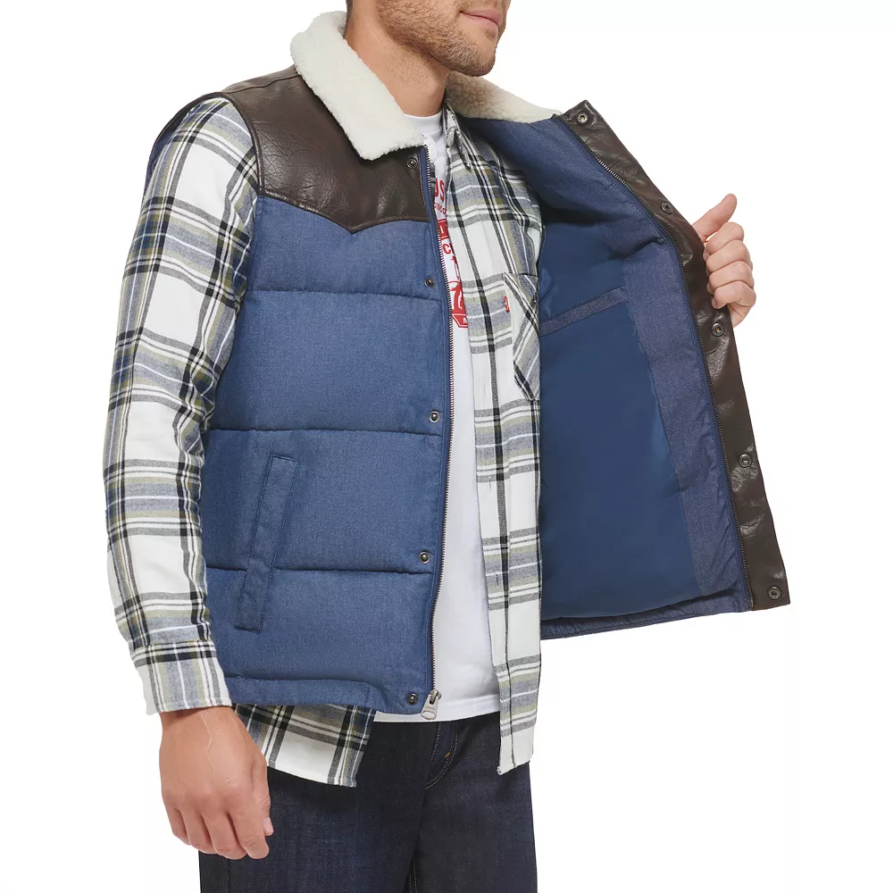 Men's Levi's® Out West Mixed Media Vest 5 Men's Levi's® Out West Mixed Media Vest - Image 3