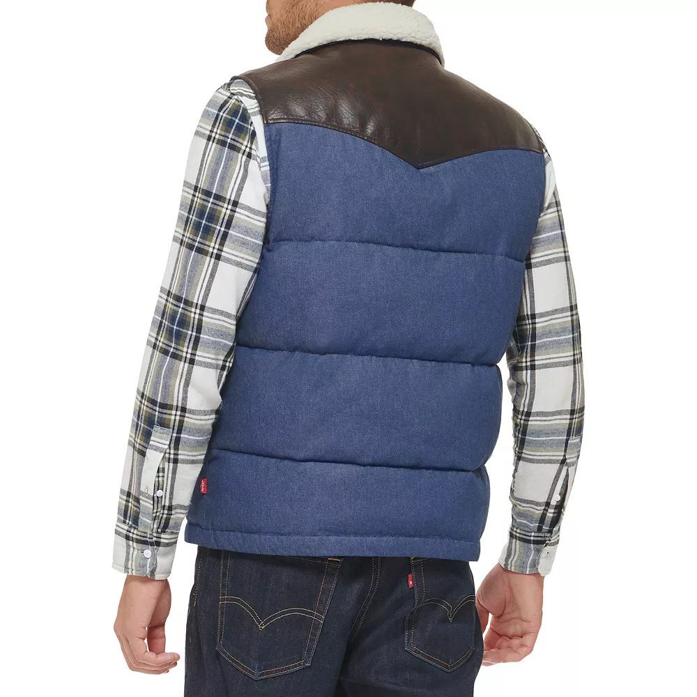Men's Levi's® Out West Mixed Media Vest 6 Men's Levi's® Out West Mixed Media Vest - Image 4
