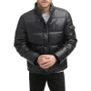 Men's Levi's® Faux-Leather Fashion Puffer Jacket -Outdoor Clothing Sales 6033062 Black