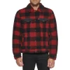 Men's Levi's® Sherpa Trucker Jacket -Outdoor Clothing Sales 6033064 Red Black