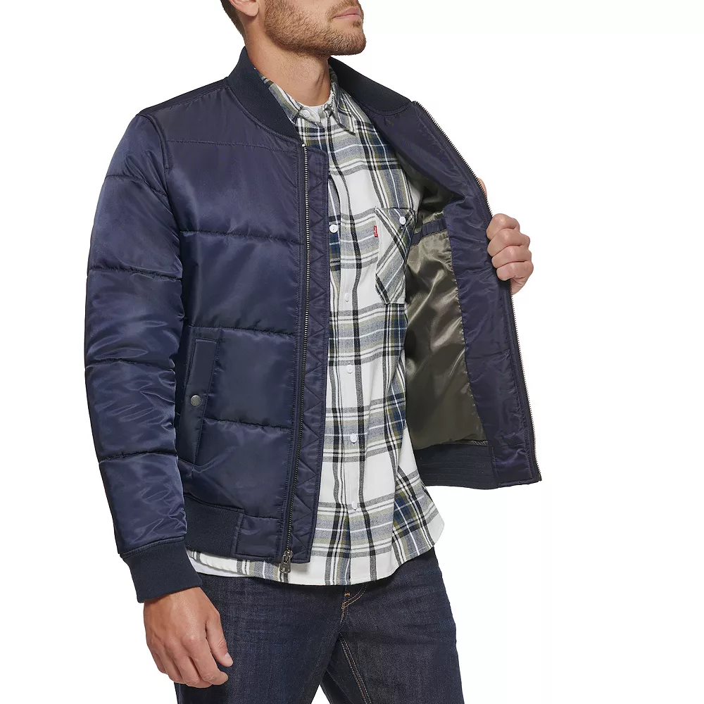 Men's Levi's® Quilted Puffer Bomber Jacket 4 Men's Levi's® Quilted Puffer Bomber Jacket - Image 2