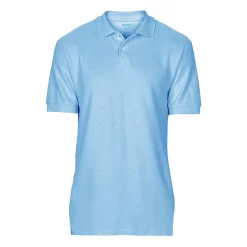 Softstyle Mens Short Sleeve Double Pique Polo Shirt -Outdoor Clothing Sales 6102768 Light Blue