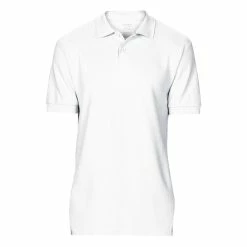 Softstyle Mens Short Sleeve Double Pique Polo Shirt -Outdoor Clothing Sales 6102768 White
