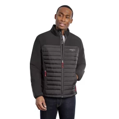 Men's London Fog Stretch Mix Media Jacket -Outdoor Clothing Sales 6103616 Black