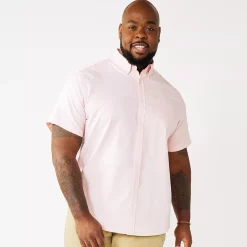 Big & Tall Sonoma Goods For Life® Poplin Button-Down Shirt -Outdoor Clothing Sales 6197017 Subtle Rose